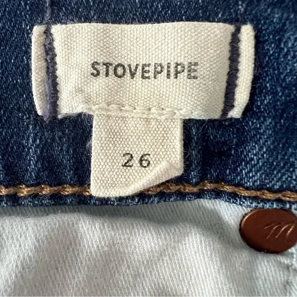 Madewell Stovepipe High Rise Straight Leg Denim Jeans Casual Normcore Preppy 26 - Picture 11 of 11